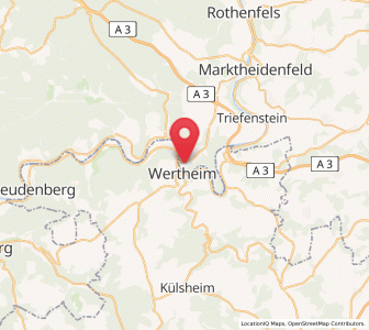 Map of Kreuzwertheim, Bavaria