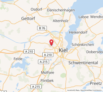 Map of Kronshagen, Schleswig-Holstein