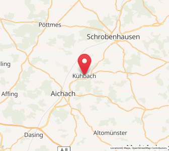 Map of Kühbach, Bavaria