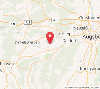 Map of Kutzenhausen, Bavaria