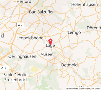 Map of Lage, North Rhine-Westphalia