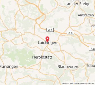 Map of Laichingen, Baden-Wurttemberg