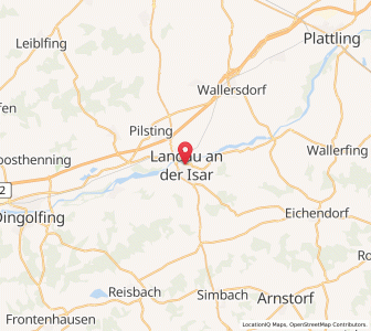 Map of Landau an der Isar, Bavaria