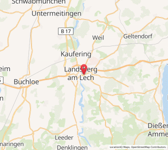 Map of Landsberg am Lech, Bavaria