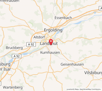 Map of Landshut, Bavaria