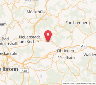 Map of Langenbrettach, Baden-Wurttemberg