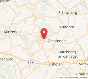 Map of Langenburg, Baden-Wurttemberg