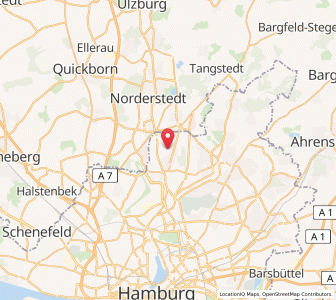 Map of Langenhorn, Hamburg