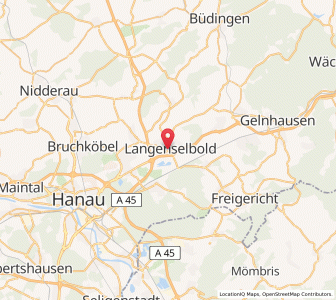 Map of Langenselbold, Hesse