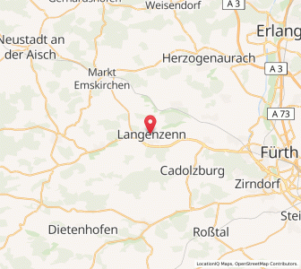 Map of Langenzenn, Bavaria