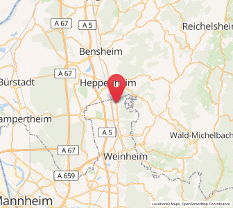Map of Laudenbach, Baden-Wurttemberg