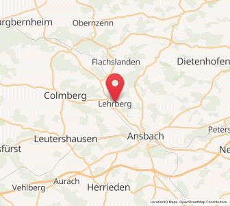 Map of Lehrberg, Bavaria