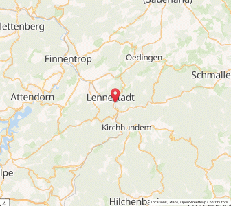 Map of Lennestadt, North Rhine-Westphalia