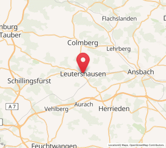 Map of Leutershausen, Bavaria