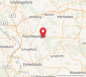 Map of Lichtenau, Bavaria