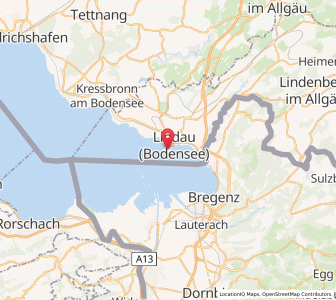 Map of Lindau, Bavaria