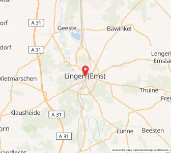 Map of Lingen, Lower Saxony