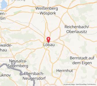 Map of Löbau, Saxony