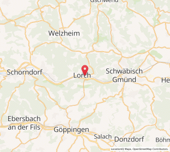Map of Lorch, Baden-Wurttemberg