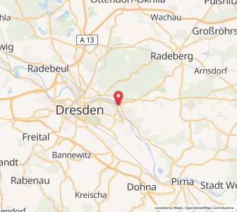 Map of Loschwitz, Saxony