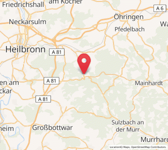 Map of Löwenstein, Baden-Wurttemberg