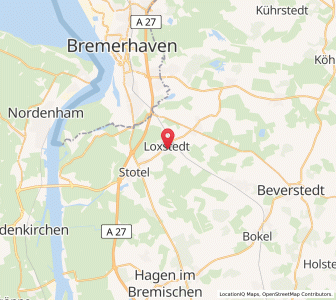 Map of Loxstedt, Lower Saxony