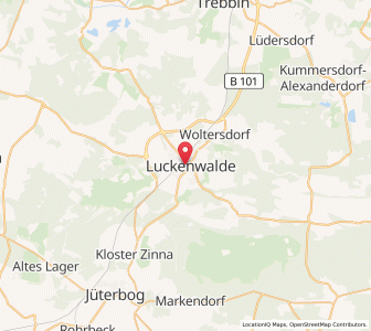 Map of Luckenwalde, Brandenburg