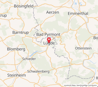 Map of Lügde, North Rhine-Westphalia