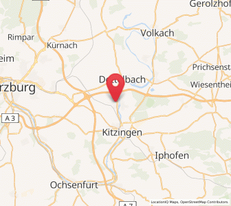 Map of Mainstockheim, Bavaria