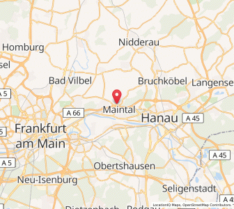 Map of Maintal, Hesse