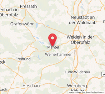 Map of Mantel, Bavaria