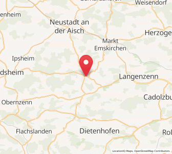 Map of Markt Erlbach, Bavaria