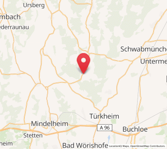 Map of Markt Wald, Bavaria