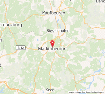 Map of Marktoberdorf, Bavaria