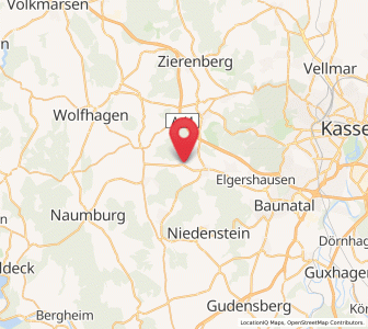Map of Martinhagen, Hesse