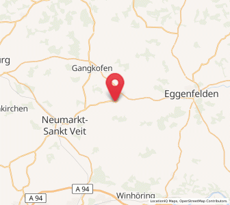 Map of Massing, Bavaria