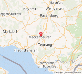 Map of Meckenbeuren, Baden-Wurttemberg