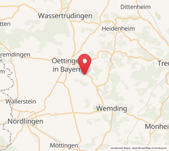 Map of Megesheim, Bavaria