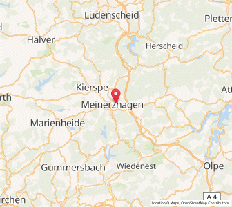 Map of Meinerzhagen, North Rhine-Westphalia