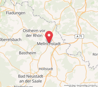 Map of Mellrichstadt, Bavaria
