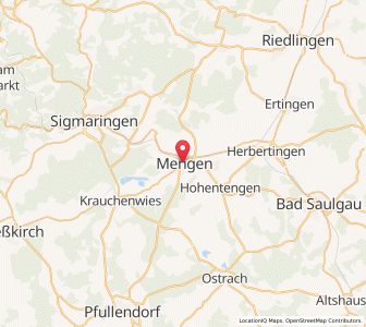 Map of Mengen, Baden-Wurttemberg