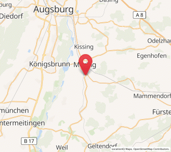 Map of Merching, Bavaria