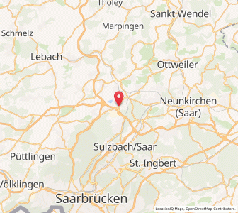 Map of Merchweiler, Saarland