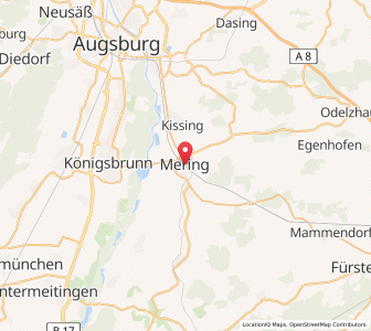 Map of Mering, Bavaria