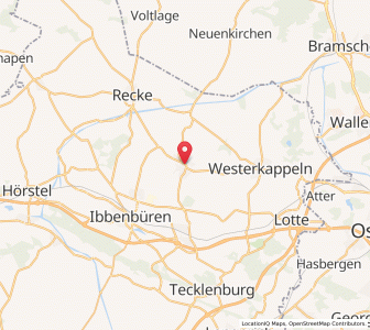 Map of Mettingen, North Rhine-Westphalia