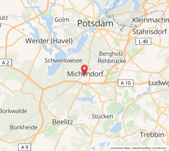 Map of Michendorf, Brandenburg