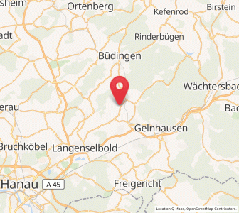Map of Mittelgründau, Hesse