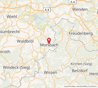 Map of Morsbach, North Rhine-Westphalia