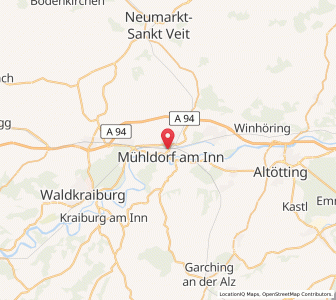 Map of Mühldorf, Bavaria