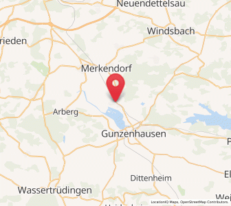 Map of Muhr am See, Bavaria
